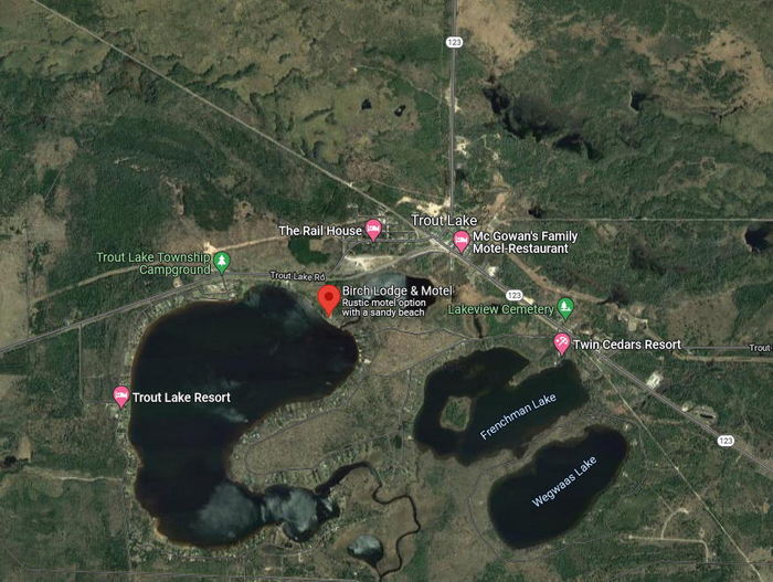 Birch Lodge (Birch Lodge Motel) - Aerial (newer photo)